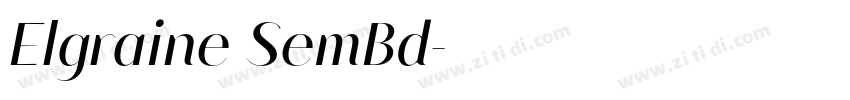 Elgraine SemBd字体转换